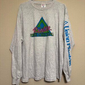 Vintage Union Planters “Really Free Checking” Grey Long Sleeve Tee